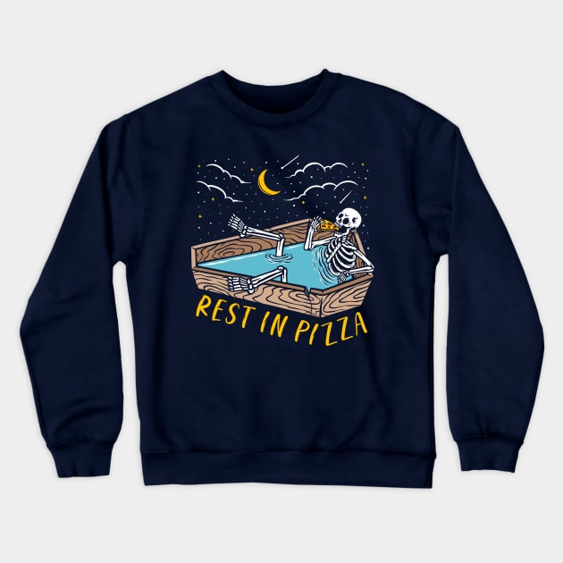 Rest in Pizza Crewneck Sweatshirt by CoDDesigns